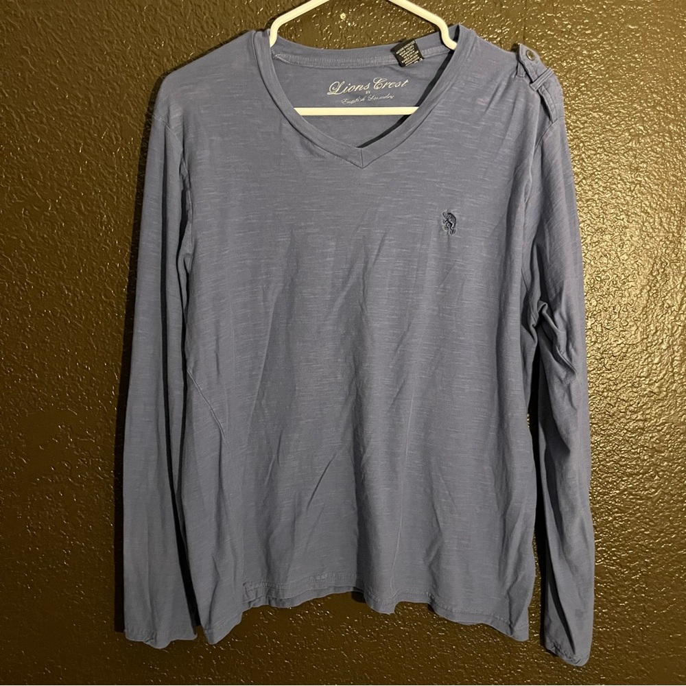 Blue Long Sleeve Top, Size XL